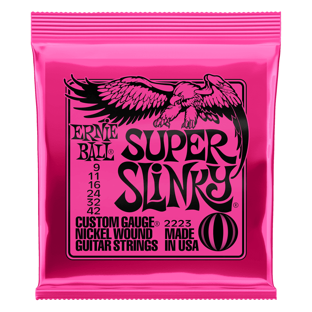 Ernie Ball Super Slinky (.009–.042) .9–.42 strings